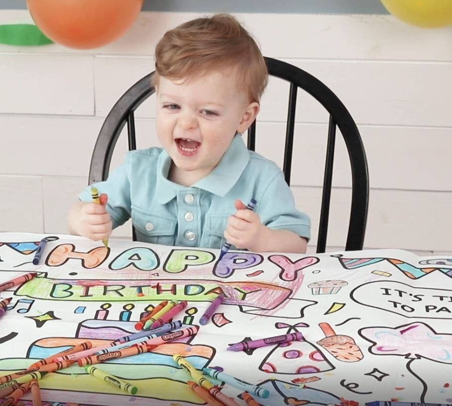 Birthday Party Coloring Tablecloth | Kids Activity Birthday Party Coloring Tablecloth | Kids Activity