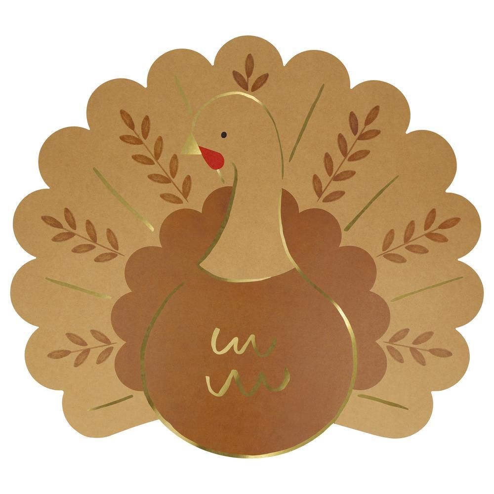 Folk Turkey Paper Placemats