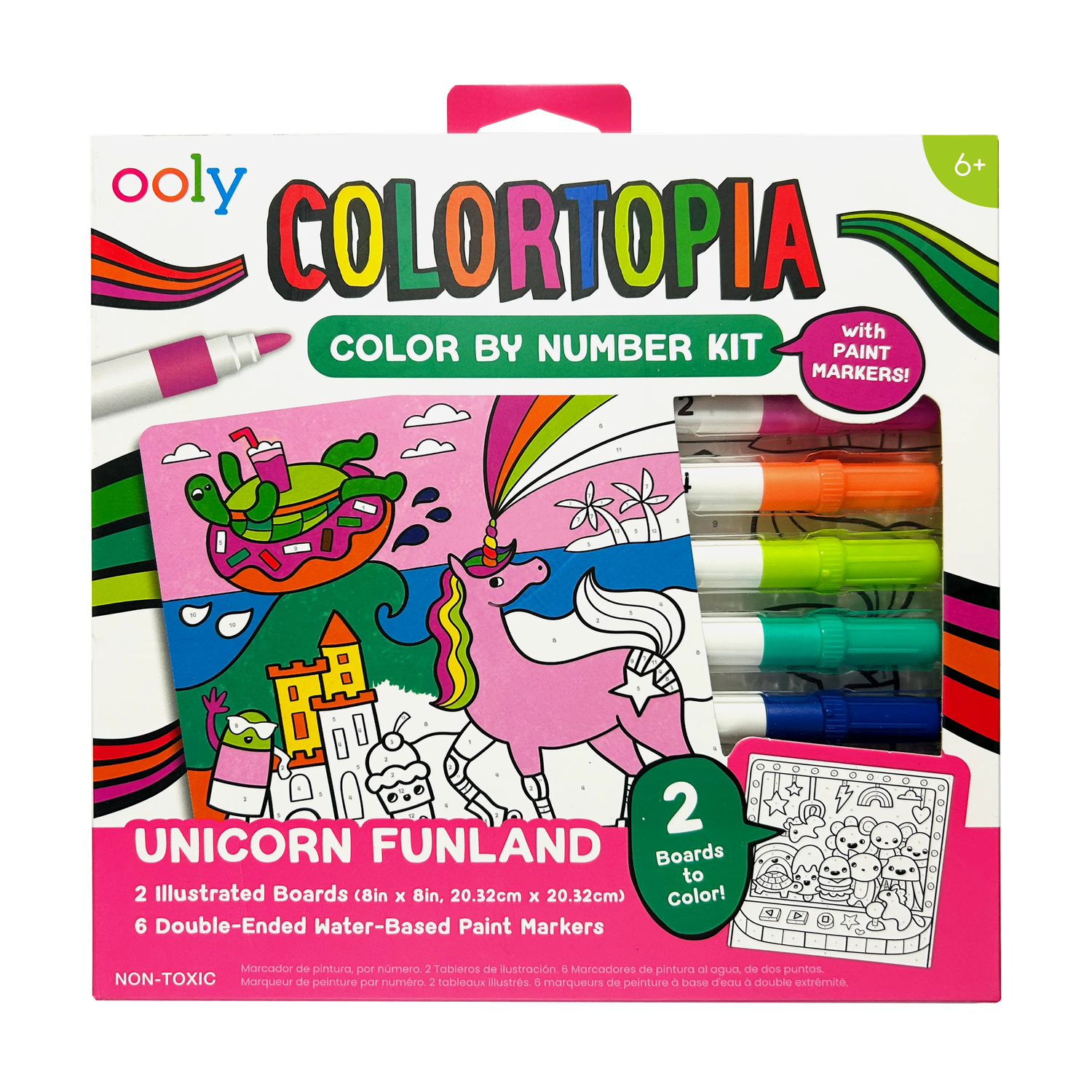 Colortopia Paint Marker By Number Kit - Unicorn Funland Colortopia Paint Marker By Number Kit - Unicorn Funland