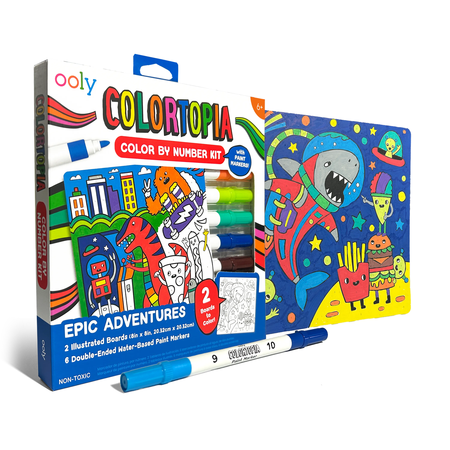 Colortopia Color by Number Paint Marker Kit - Epic Adventure Colortopia Color by Number Paint Marker Kit - Epic Adventure