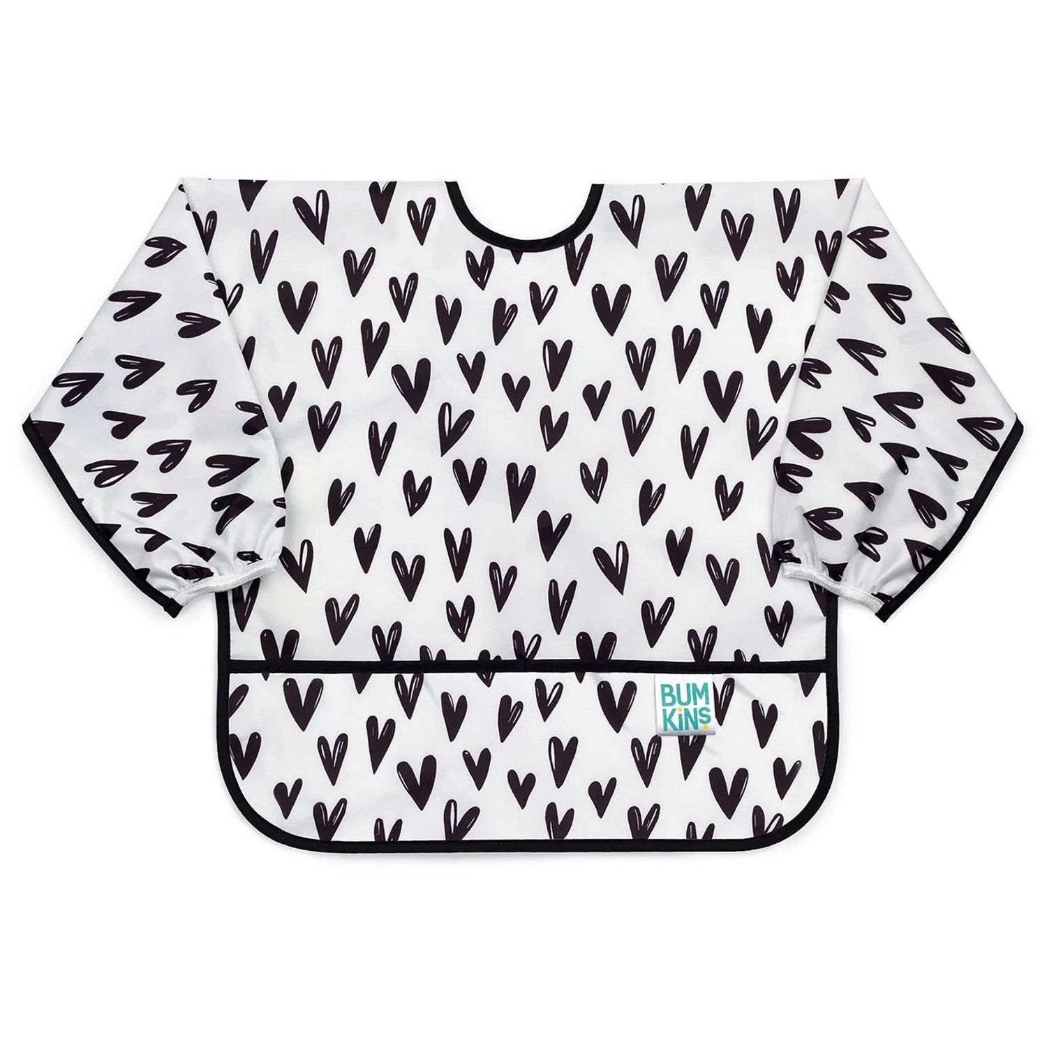 Sleeved Bib: Hearts Sleeved Bib: Hearts