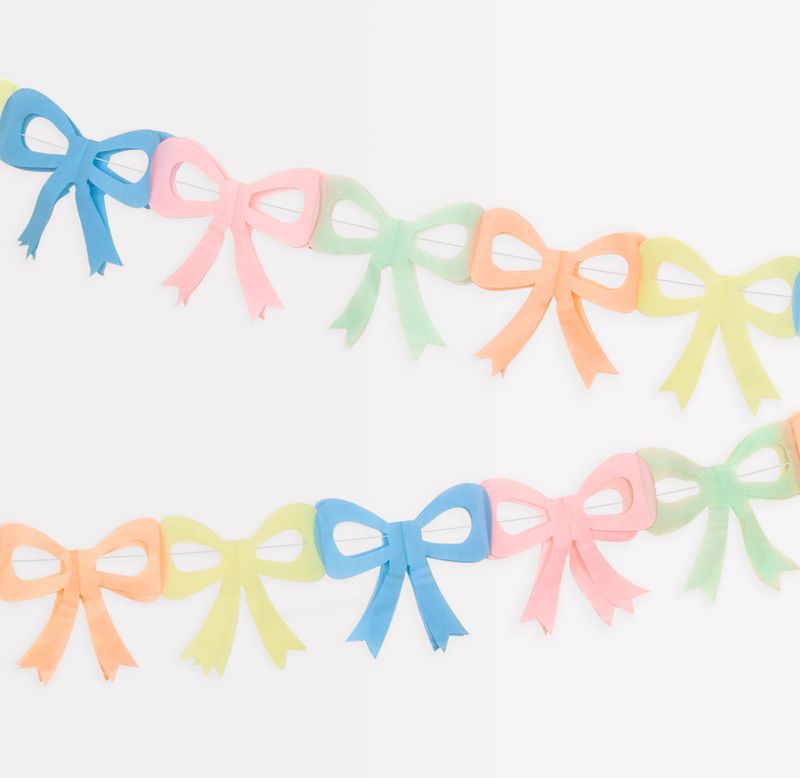 Tissue Paper Bow Garland Set
