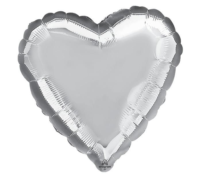 9" Silver Heart