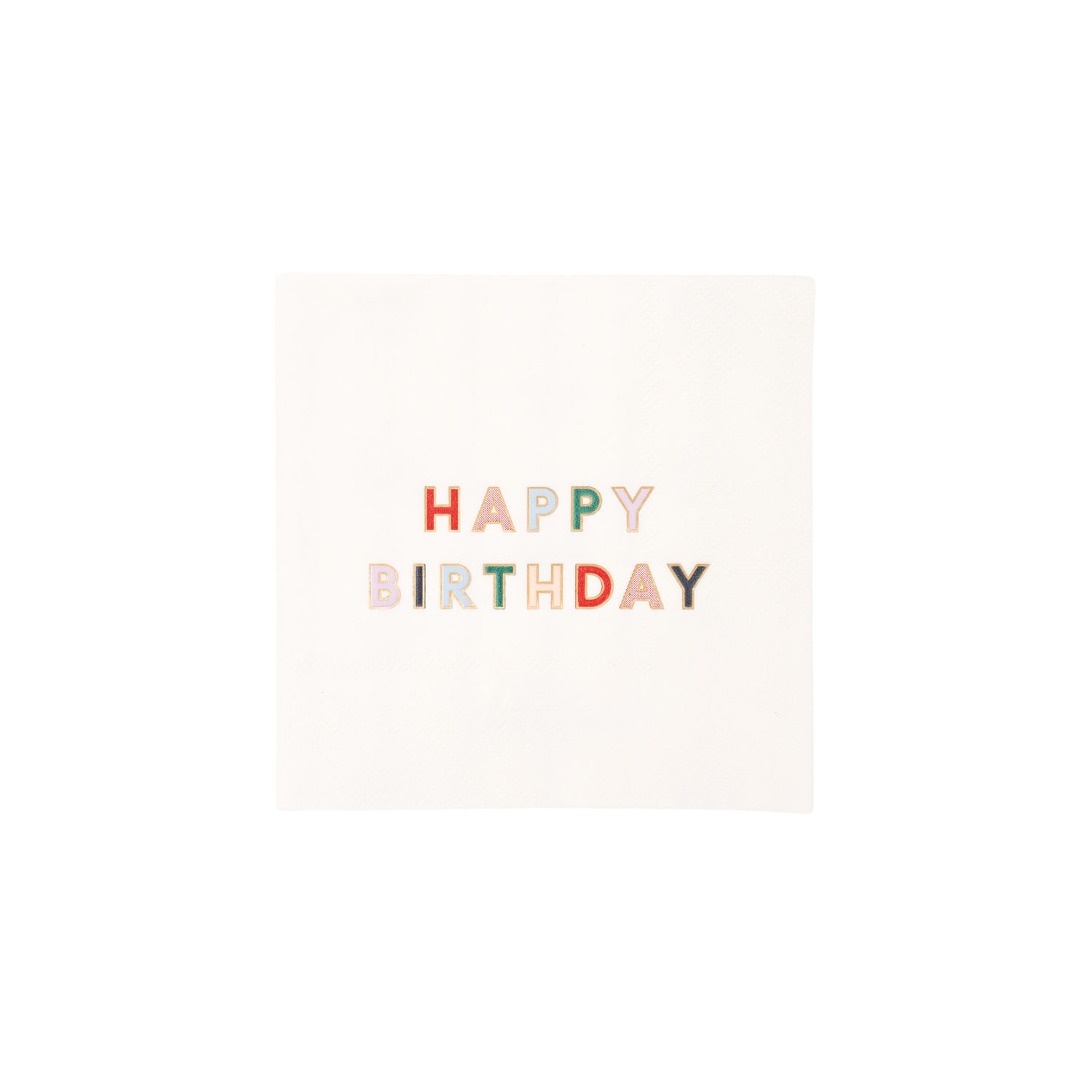 BLANC WHITE SIGNATURE HAPPY BIRTHDAY COCKTAIL NAPKINS