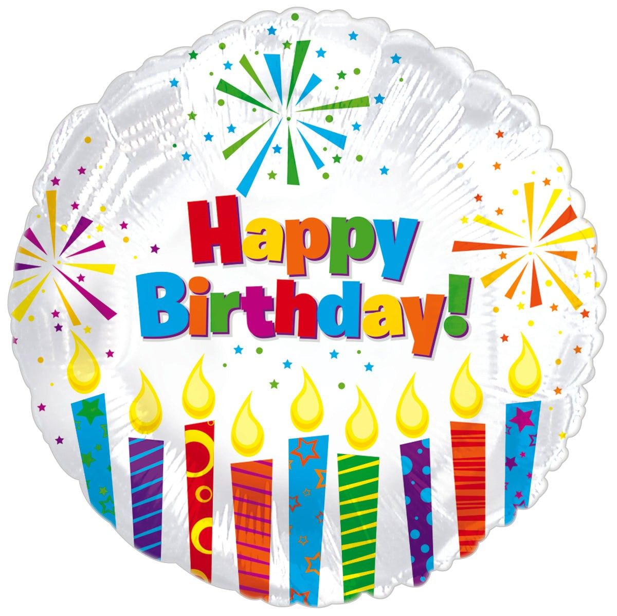 17" Happy Birthday Day Sparkling Candles