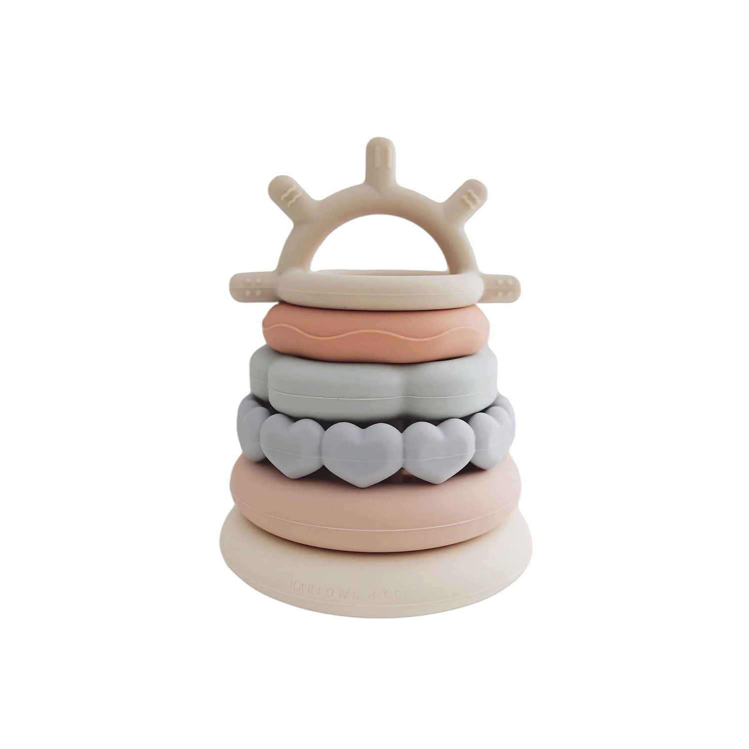 Classic Silicone Stacking Teething Ring Toy Classic Silicone Stacking Teething Ring Toy