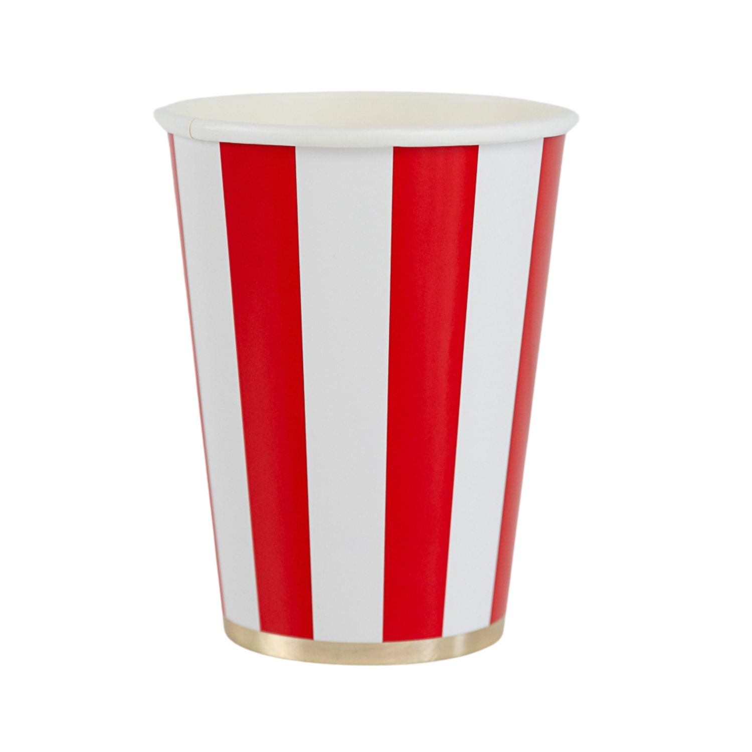 CHERRY RED CABANA STRIPE CUPS CHERRY RED CABANA STRIPE CUPS
