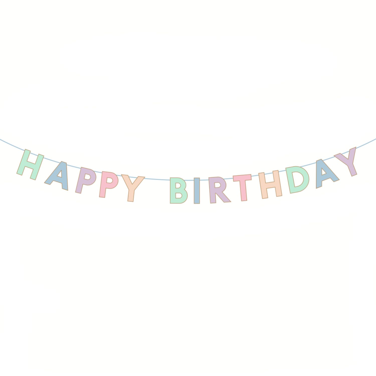 PASTEL HAPPY BIRTHDAY SIGNATURE BANNER PASTEL HAPPY BIRTHDAY SIGNATURE BANNER