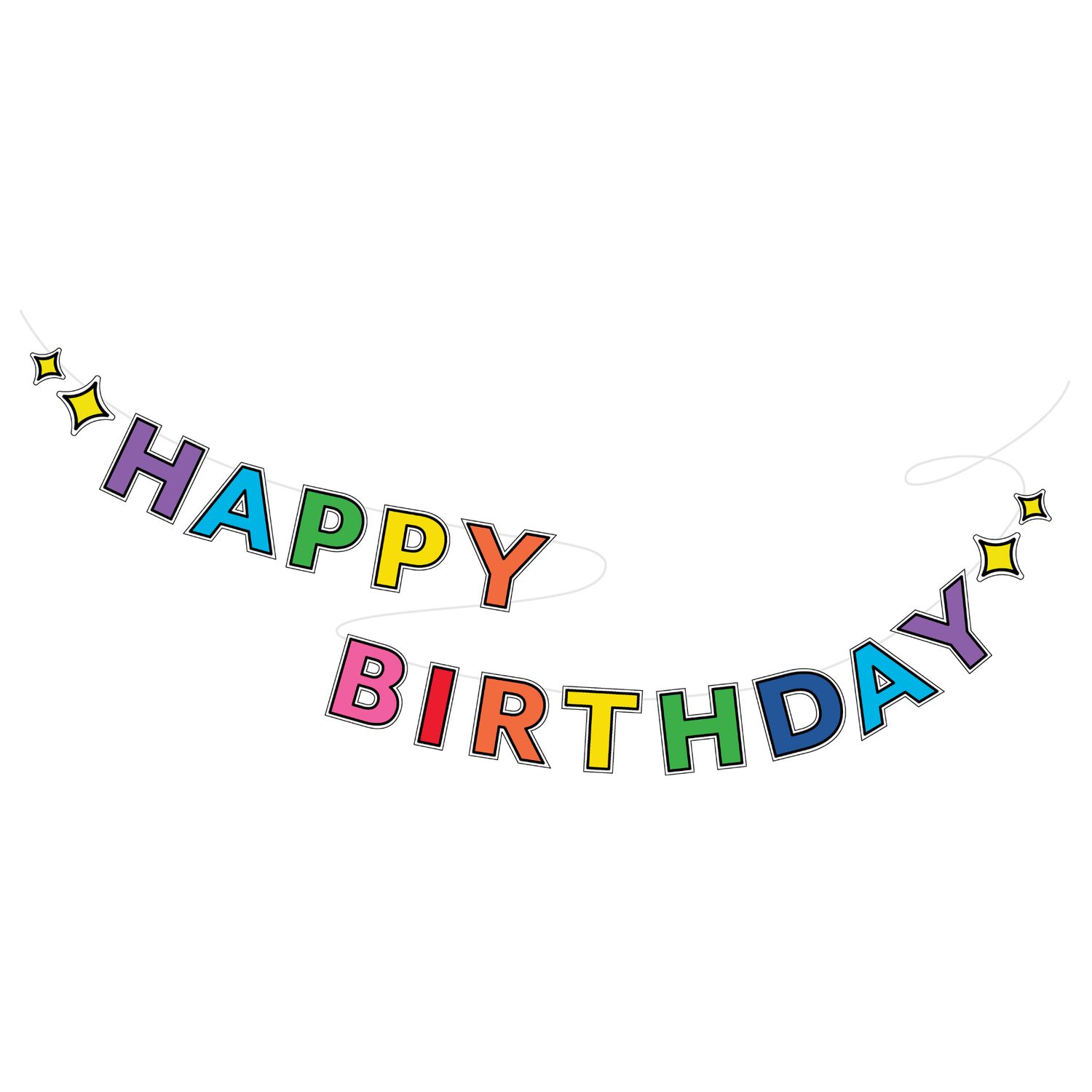 SPRINKLES & SMILES RAINBOW HAPPY BIRTHDAY BANNER SPRINKLES & SMILES RAINBOW HAPPY BIRTHDAY BANNER