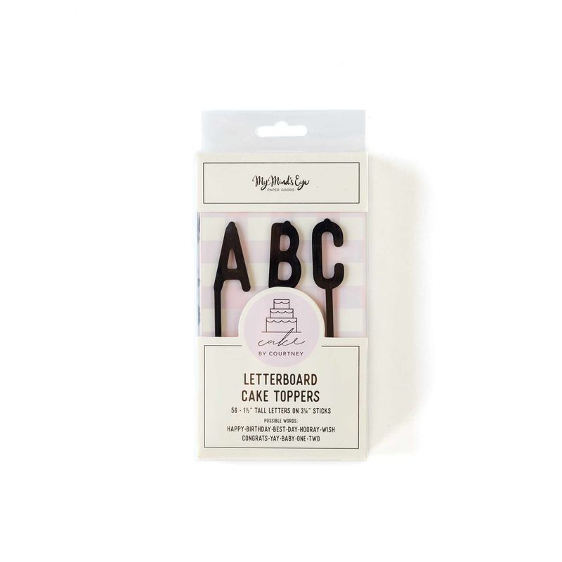 Letterboard Cake Toppers - Black