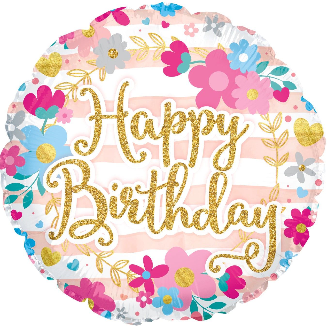 18" Happy Birthday Glitter