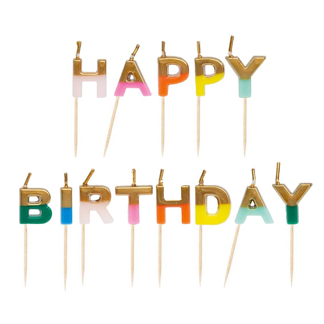 Rainbow Happy Birthday Candles | Birthday Party | Rainbow Happy Birthday Candles | Birthday Party |