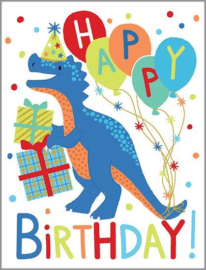 Birthday Greeting Card - Birthday Dino-Kids Birthday Greeting Card - Birthday Dino-Kids
