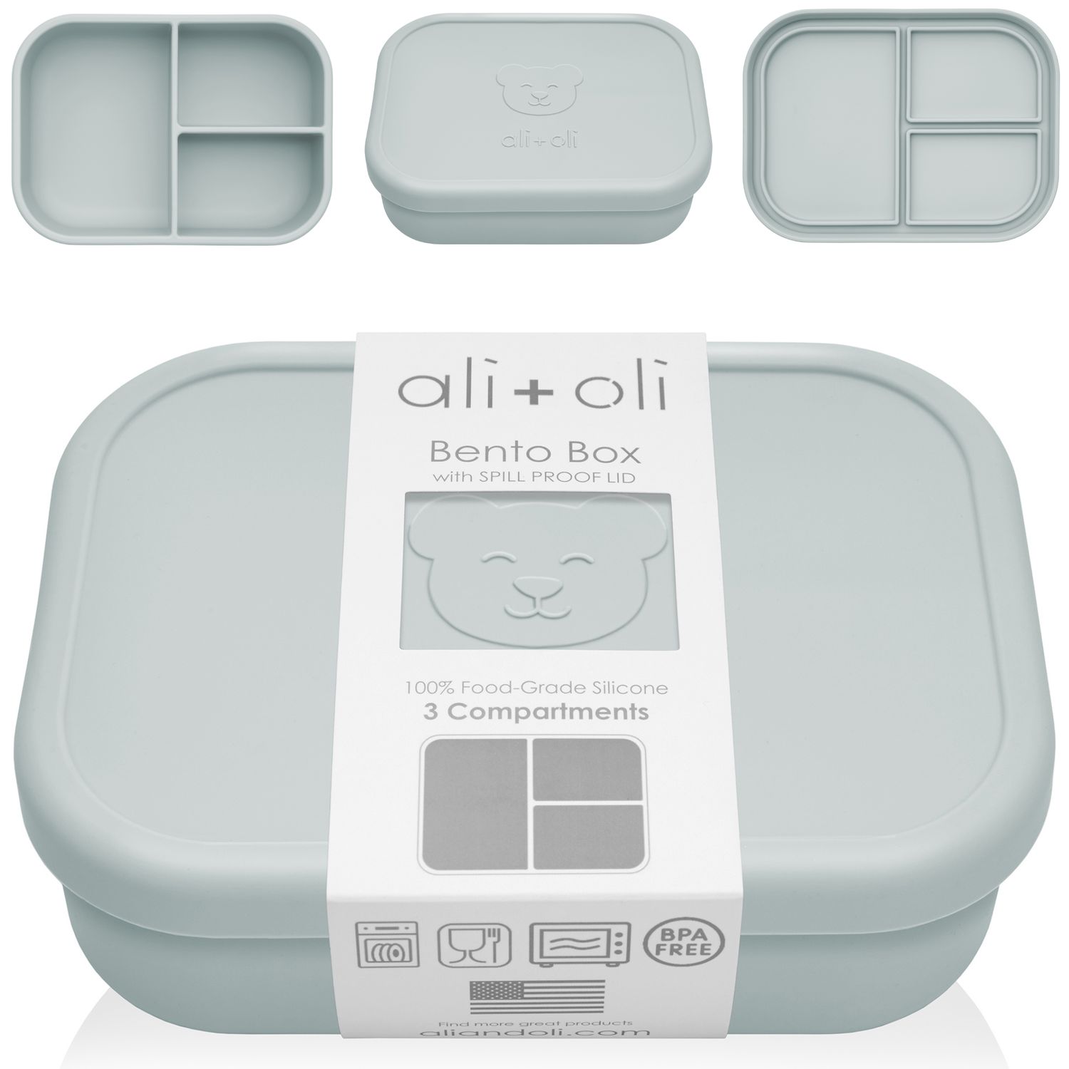 Leakproof Silicone Bento Box (Blue) Back to School Leakproof Silicone Bento Box (Blue) Back to School