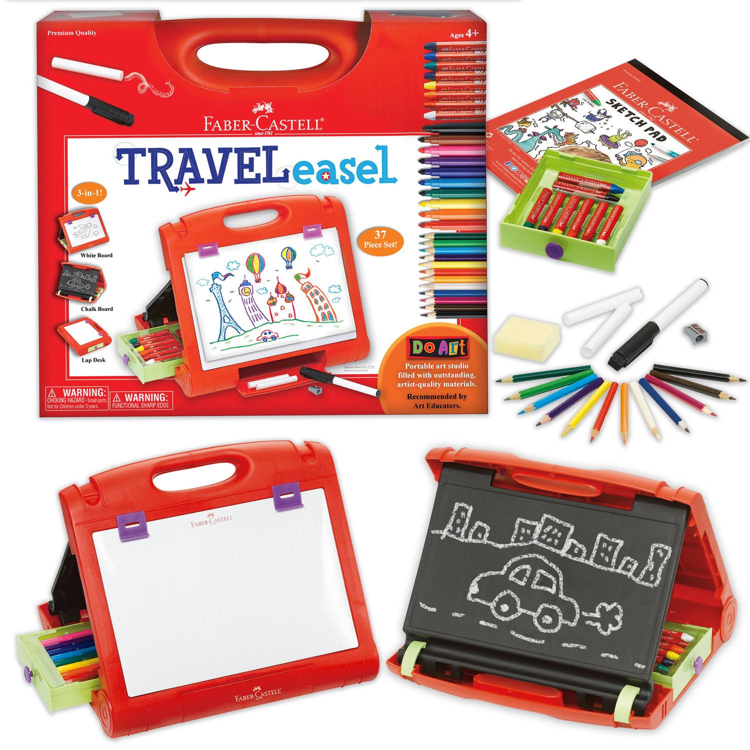 Do Art Travel Easel with 37 Pieces of Art Supplies for Kids Do Art Travel Easel with 37 Pieces of Art Supplies for Kids