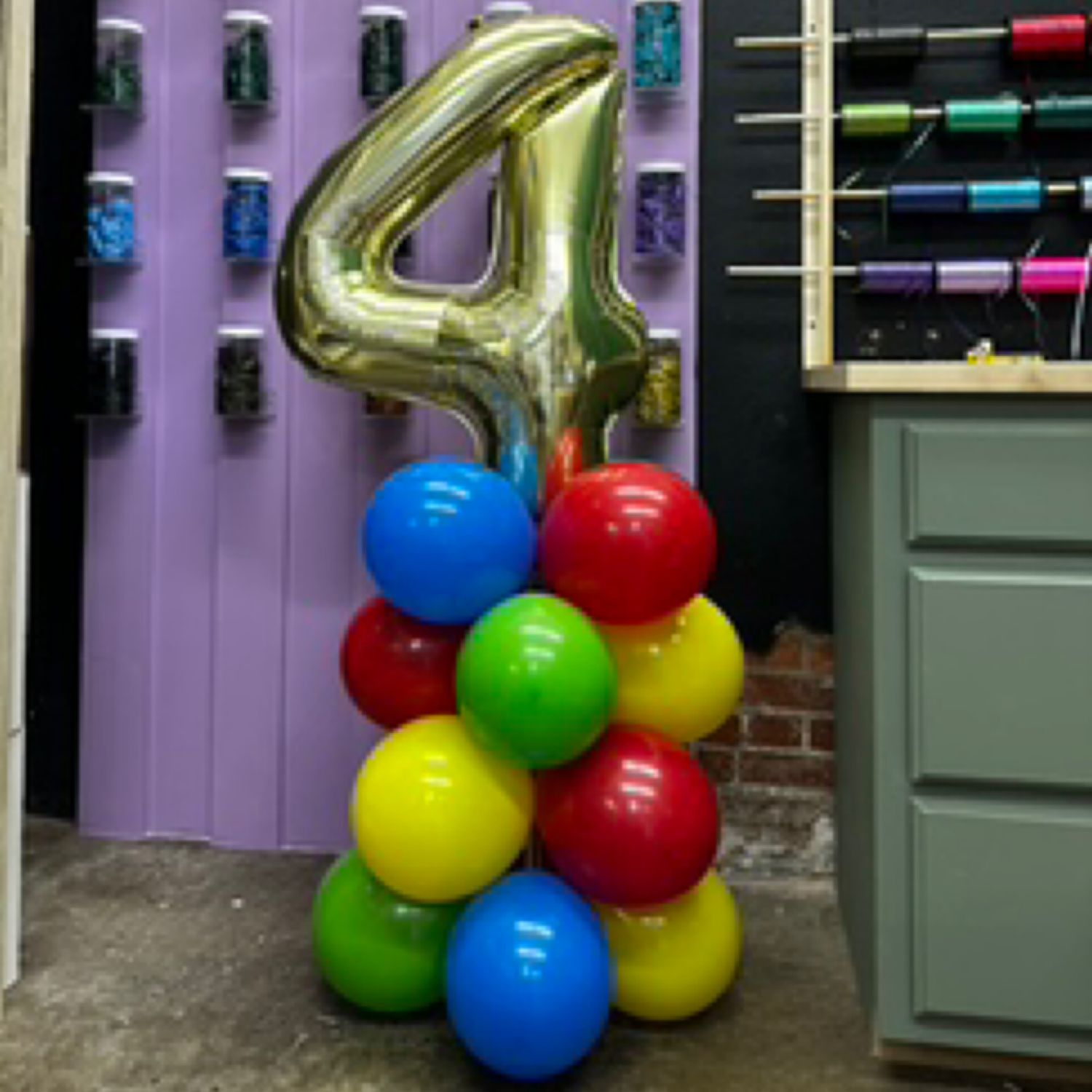 Foil Number Balloon Tower
