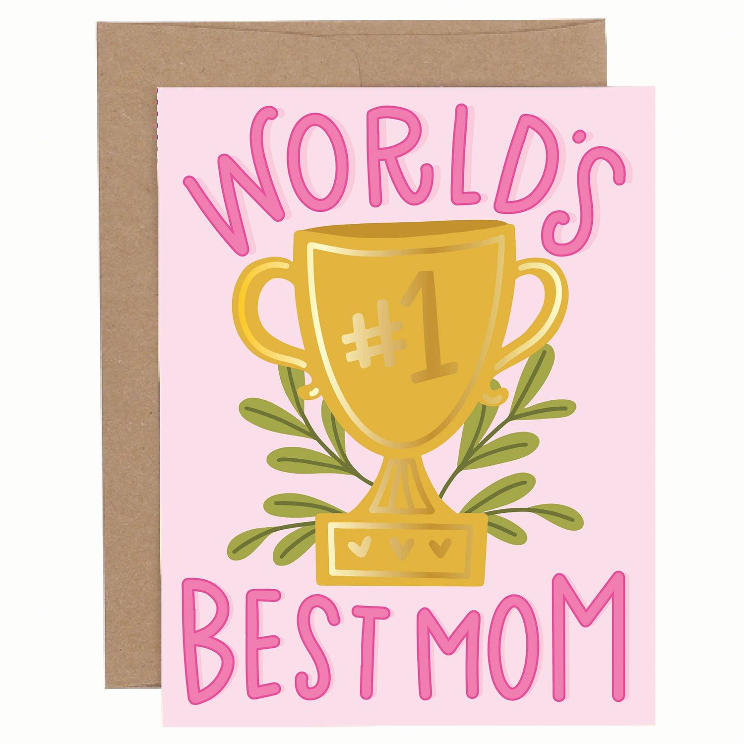 World's Best Mom Mother's Day Greeting Card World's Best Mom Mother's Day Greeting Card