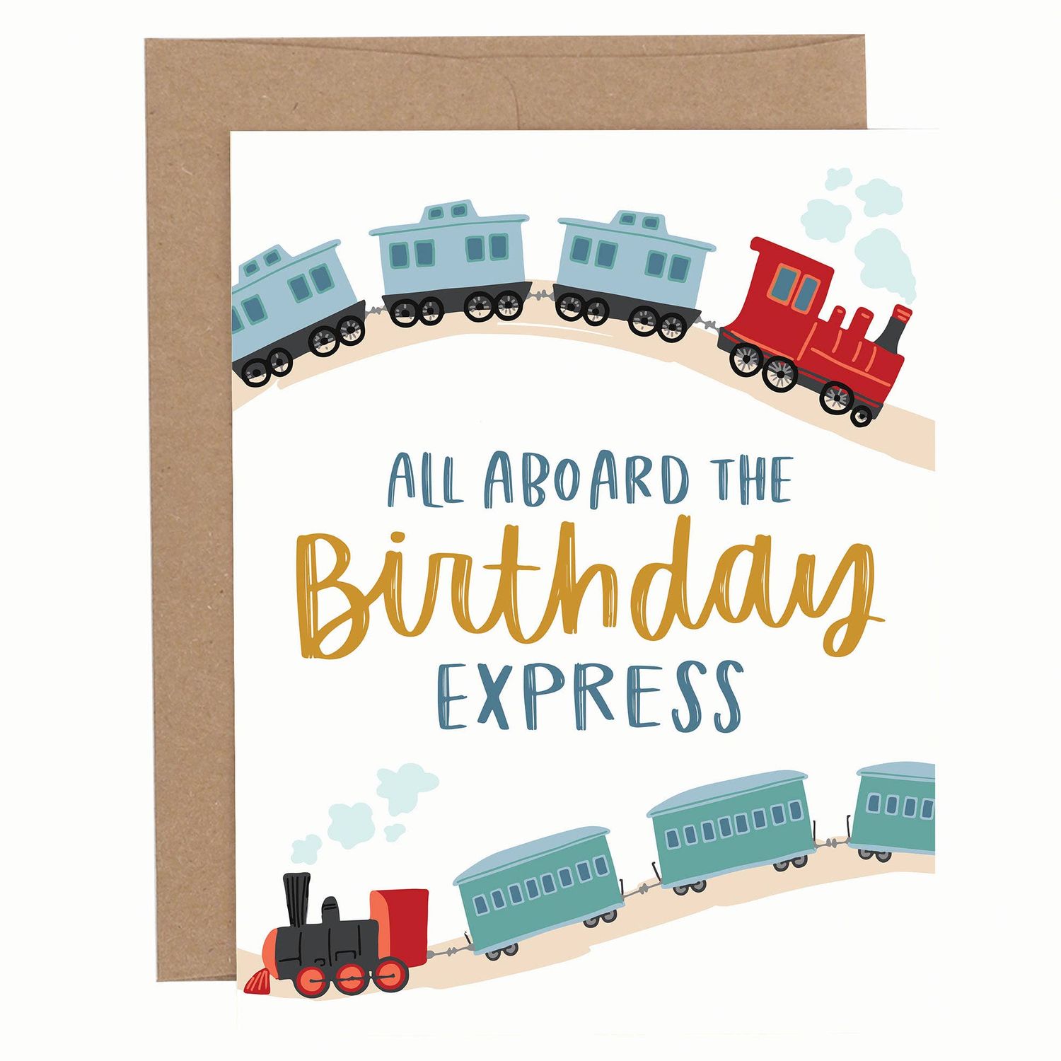 All Aboard Birthday Greeting Card All Aboard Birthday Greeting Card