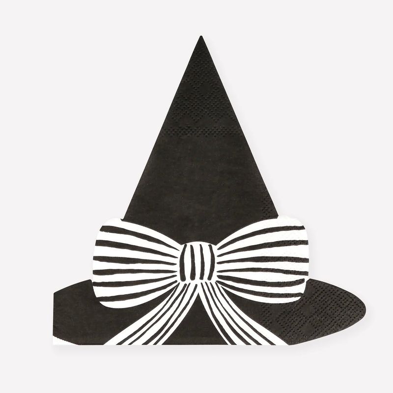 Black & White Witch Hat Napkins