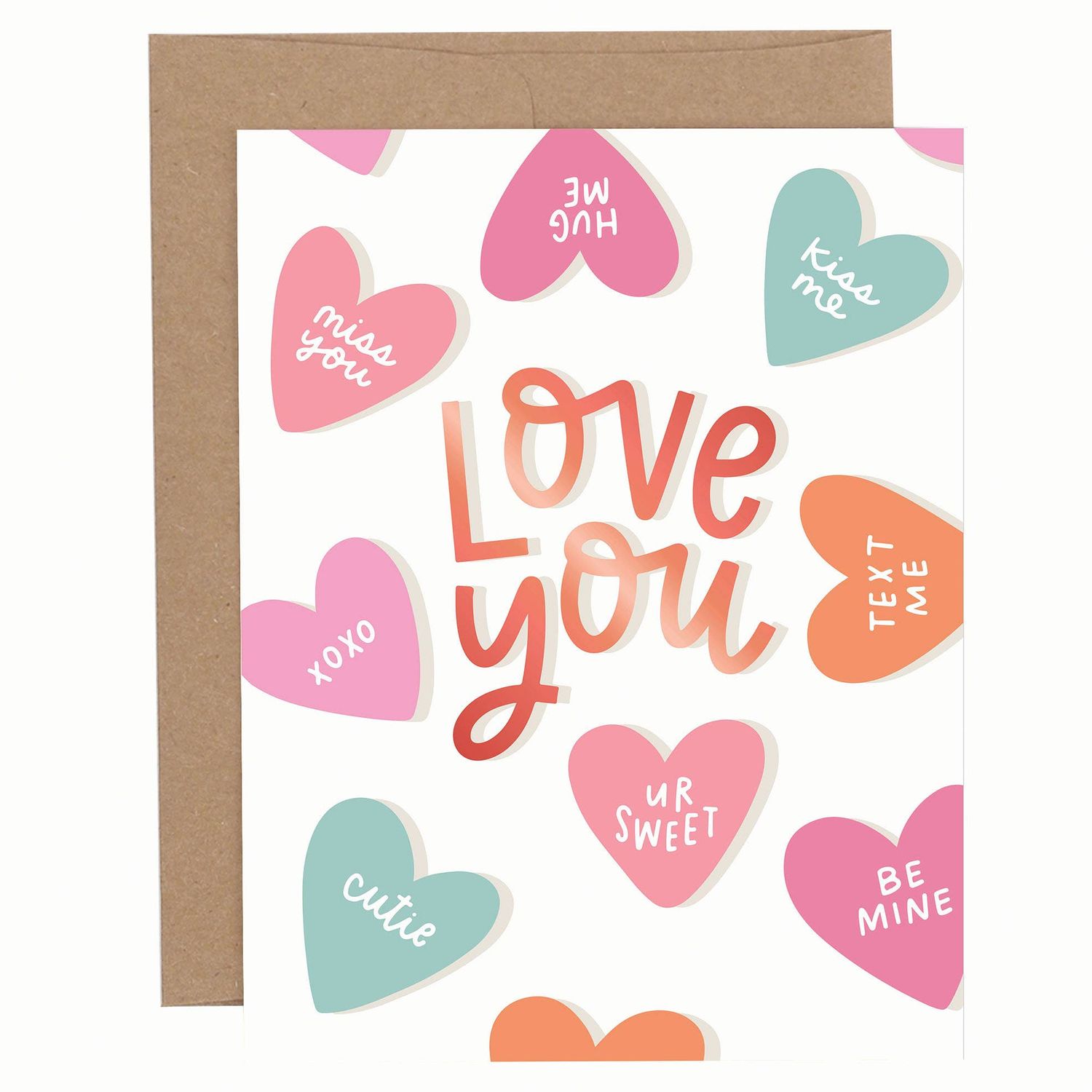 Love You Valentine's Greeting Card Love You Valentine's Greeting Card