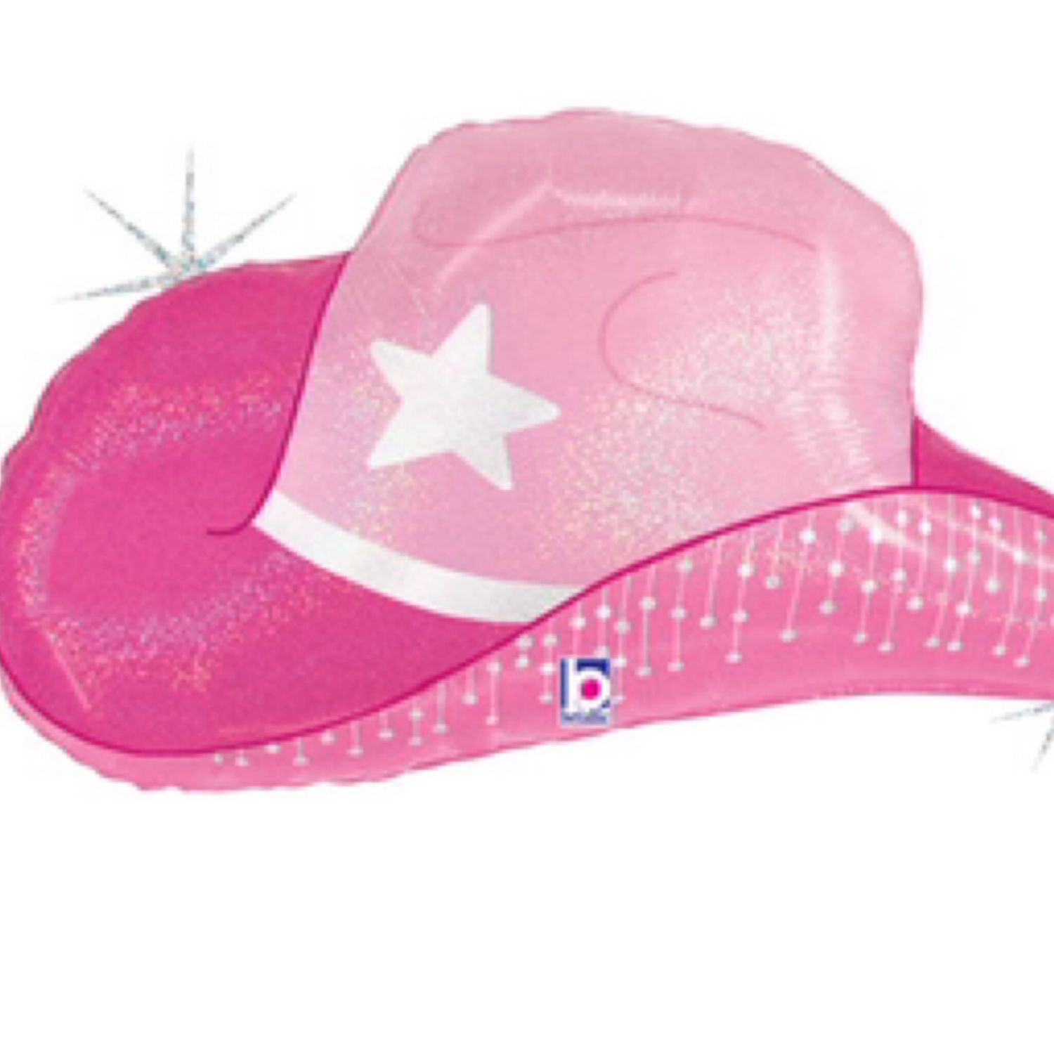 Betallic Pink Cowgirl Hat 26" Glitter