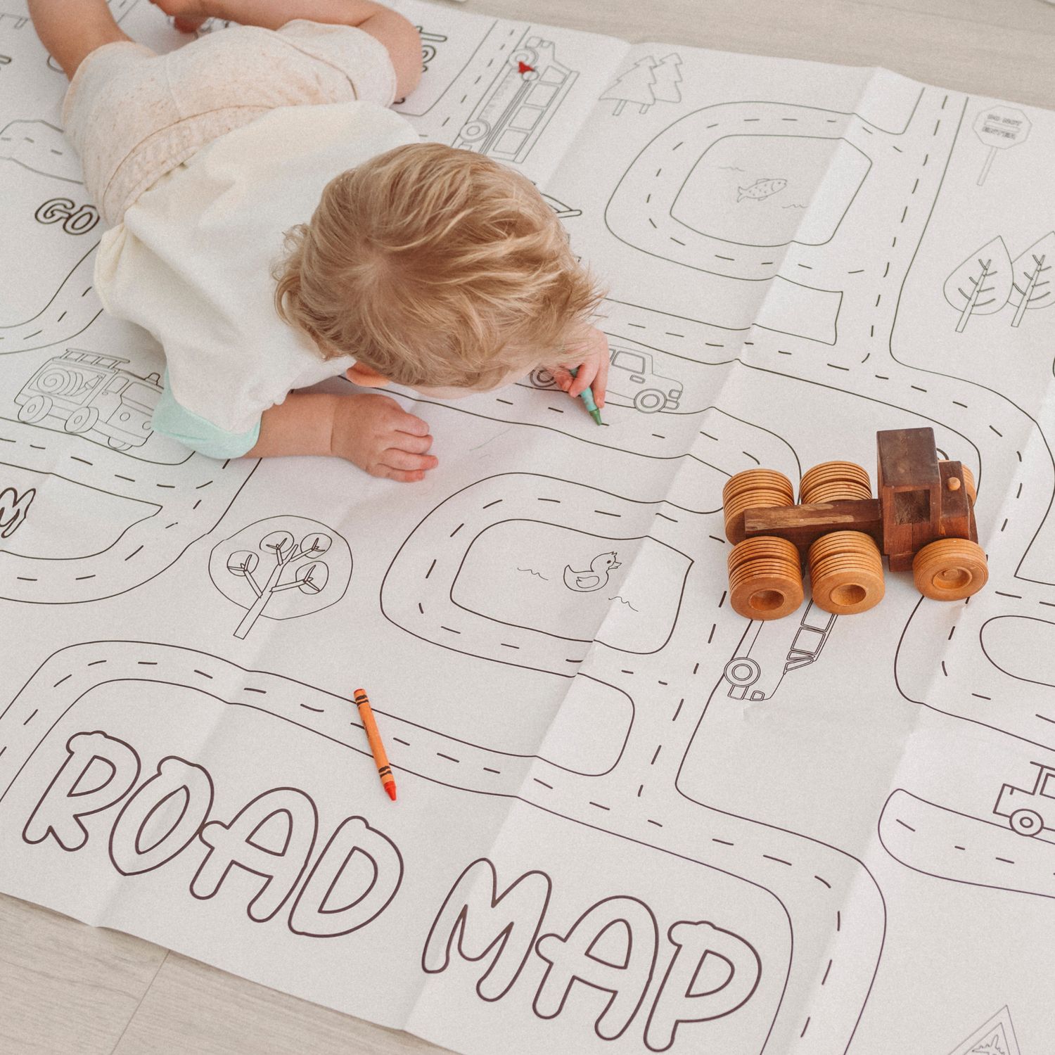 Cars & Trucks Road Map Mat | Giant Coloring Play Activity Cars & Trucks Road Map Mat | Giant Coloring Play Activity