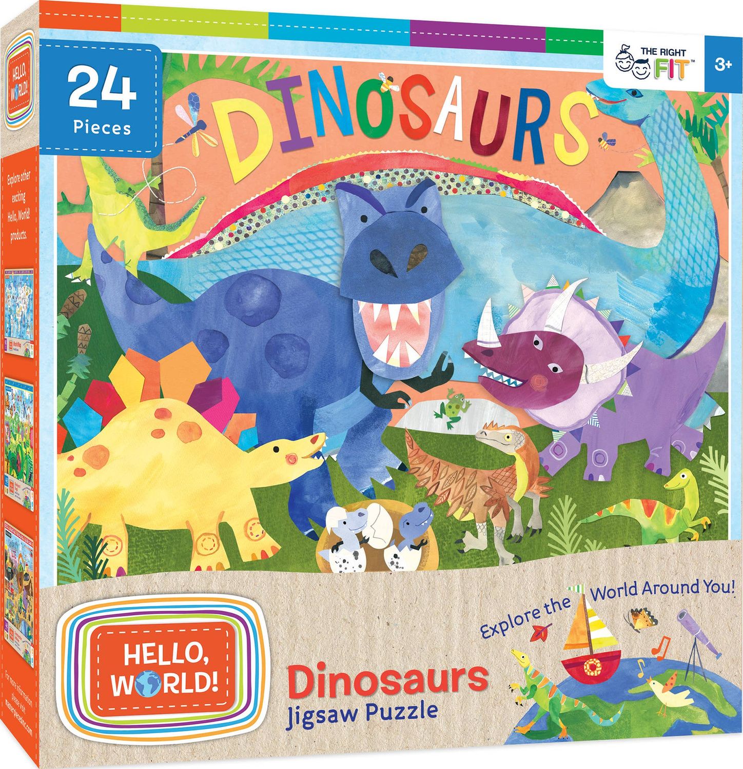 Hello, World! - Dinosaurs 24 Piece Puzzle Hello, World! - Dinosaurs 24 Piece Puzzle