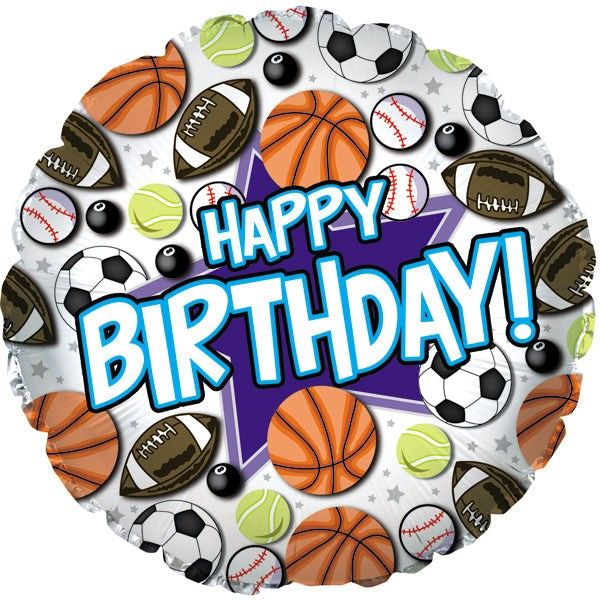 18" Happy Birthday Sports