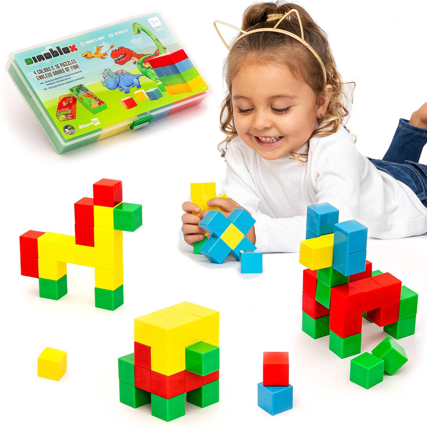 DinoBlox - Educational Magnetic Dinosaur Puzzle Blocks Kit DinoBlox - Educational Magnetic Dinosaur Puzzle Blocks Kit