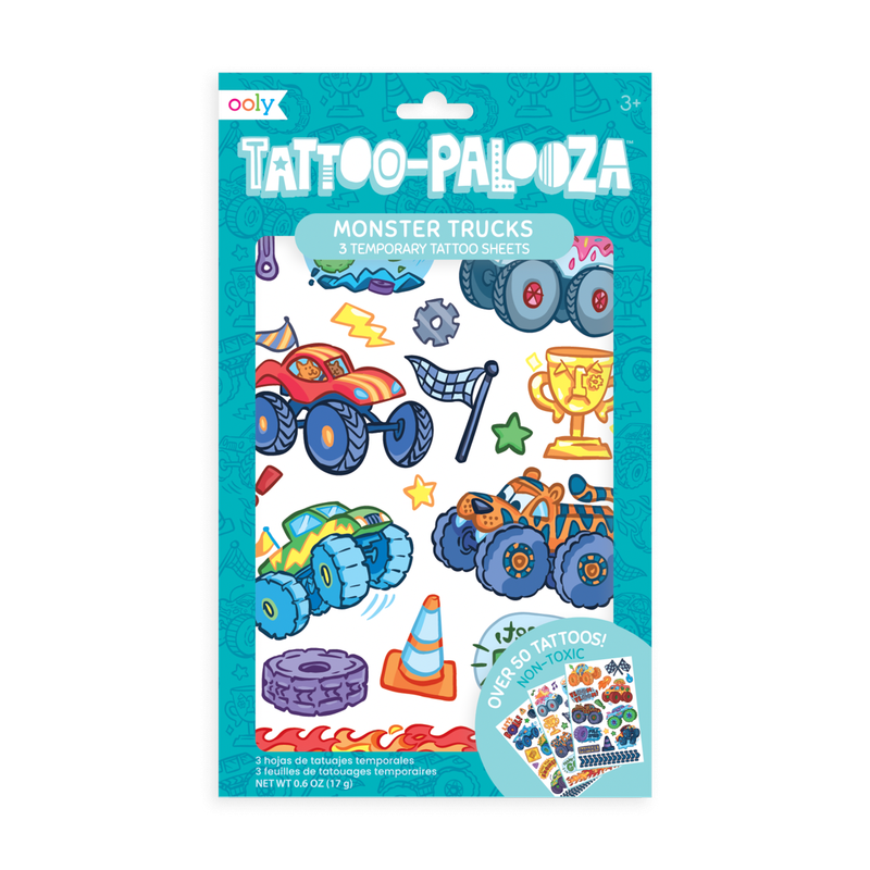 Tattoo Palooza: Temporary Tattoos - Monster Trucks