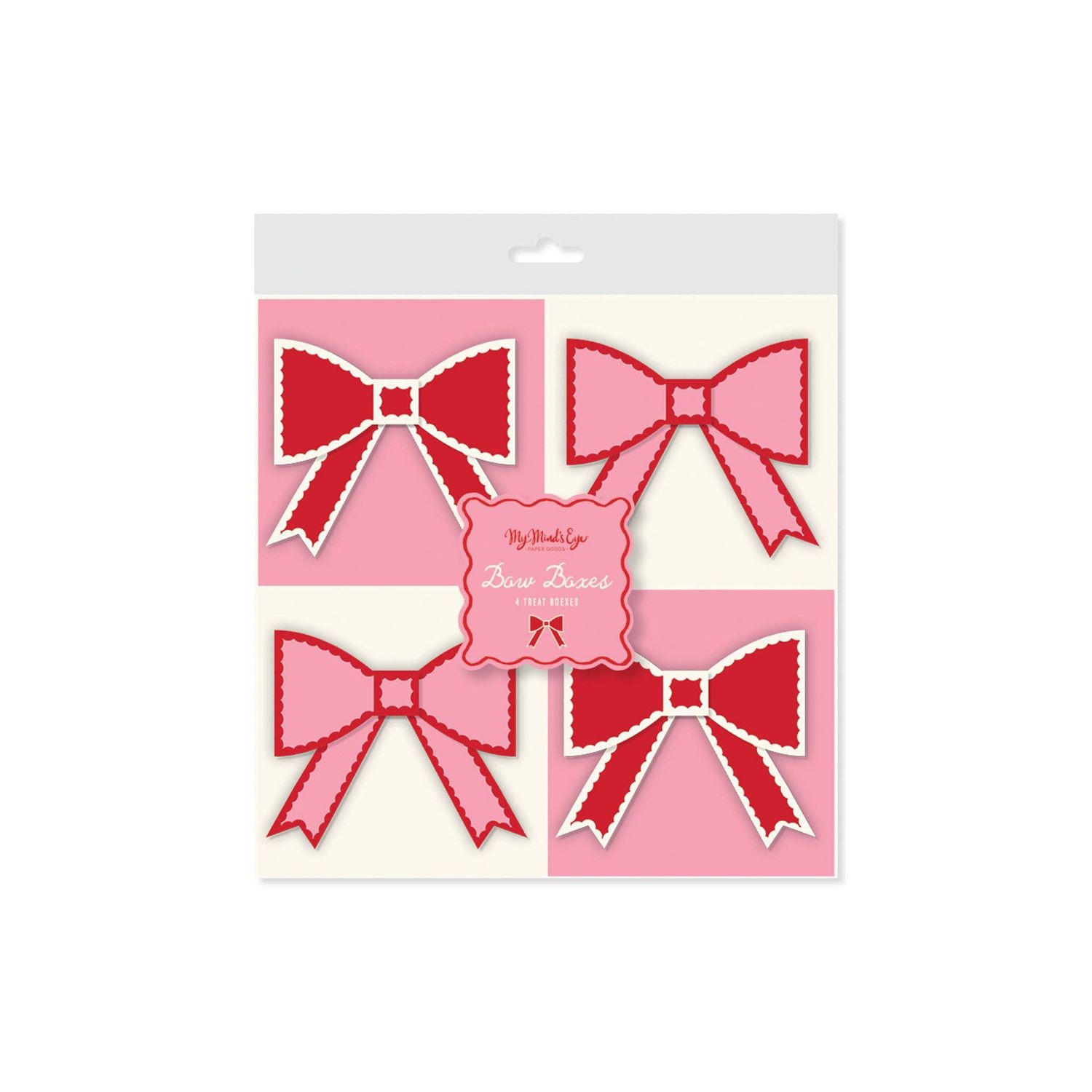 VBW1208 - PInk and Red Bow Treat Boxes VBW1208 - PInk and Red Bow Treat Boxes