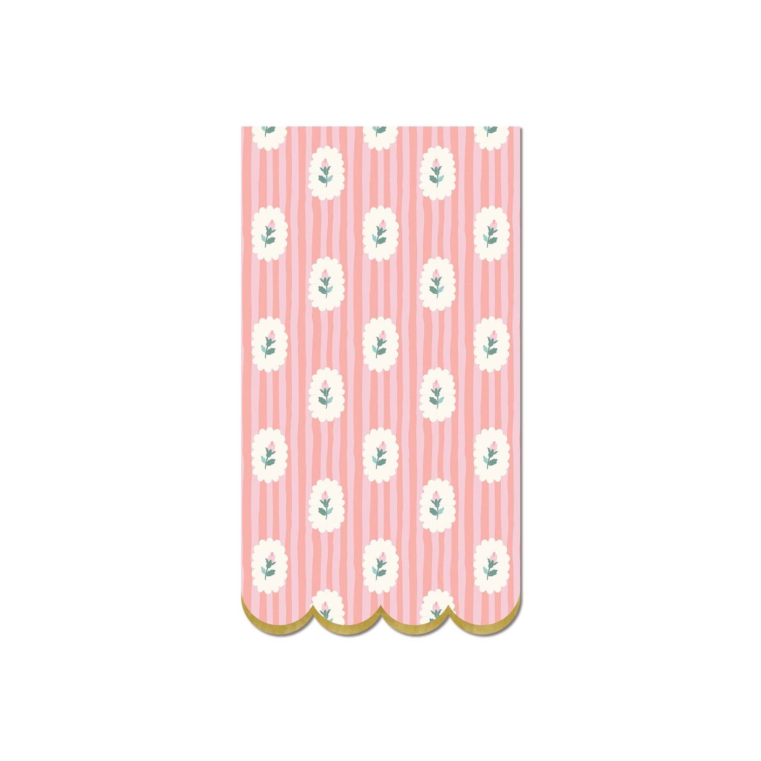 Striped Floral Dinner Napkin Striped Floral Dinner Napkin