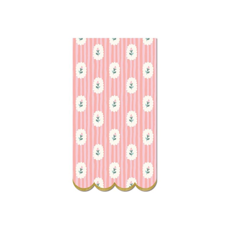 Striped Floral Dinner Napkin