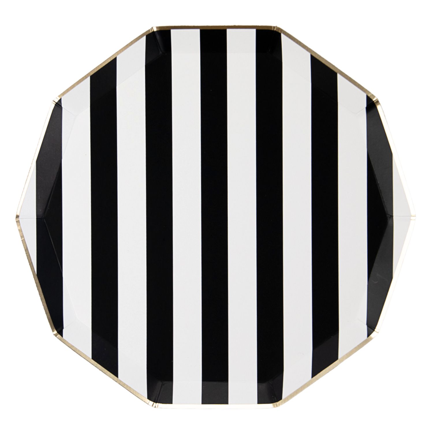 BLACK NOIR SIGNATURE CABANA STRIPE PLATES BLACK NOIR SIGNATURE CABANA STRIPE PLATES