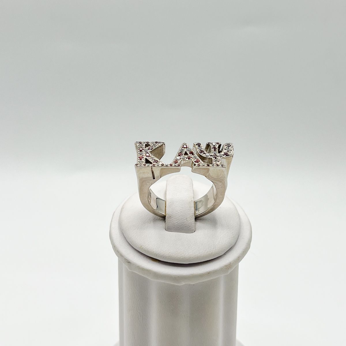 Kappa Open ΚΑΨ Symbol Ring w/ Stones