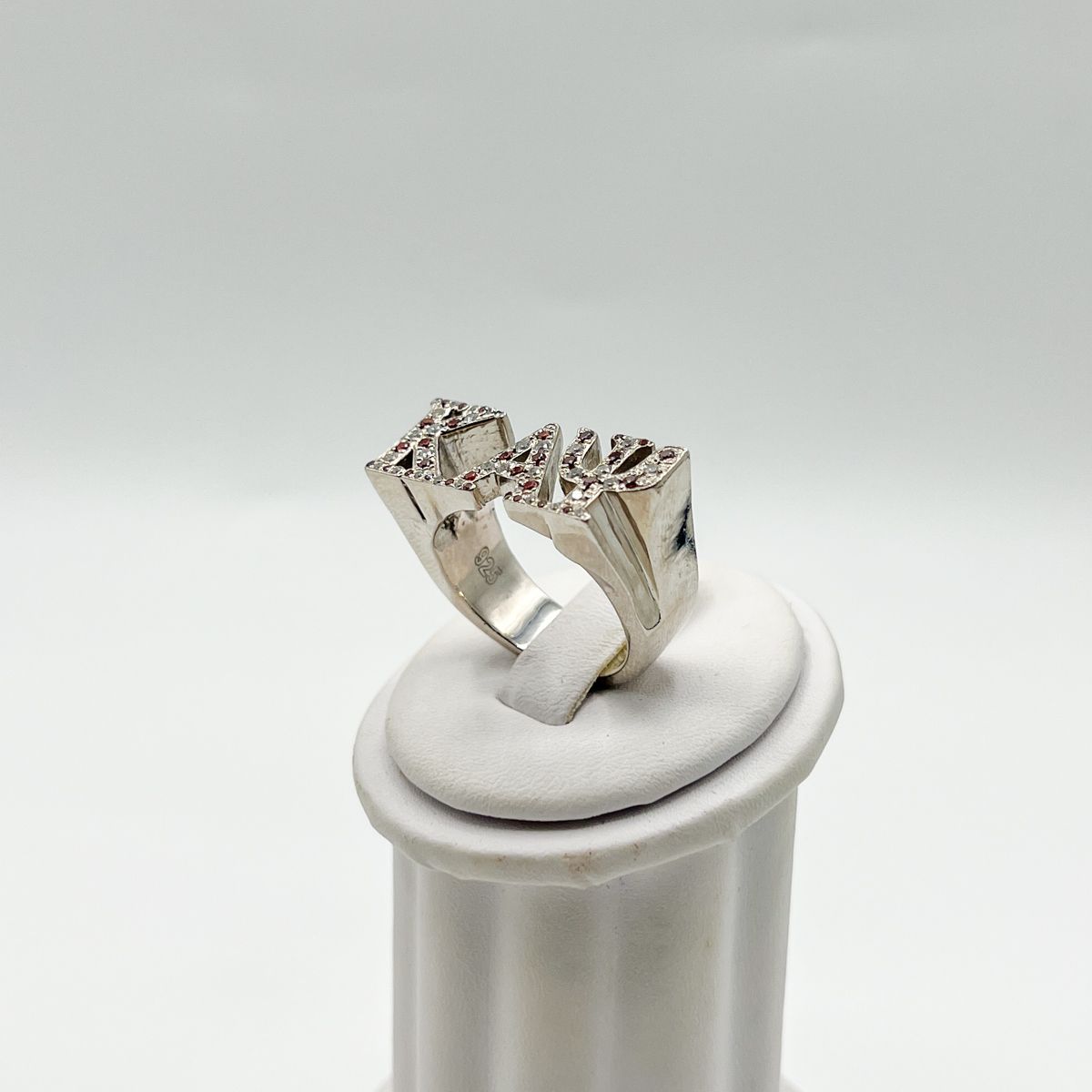 Kappa Open ΚΑΨ Symbol Ring w/ Stones