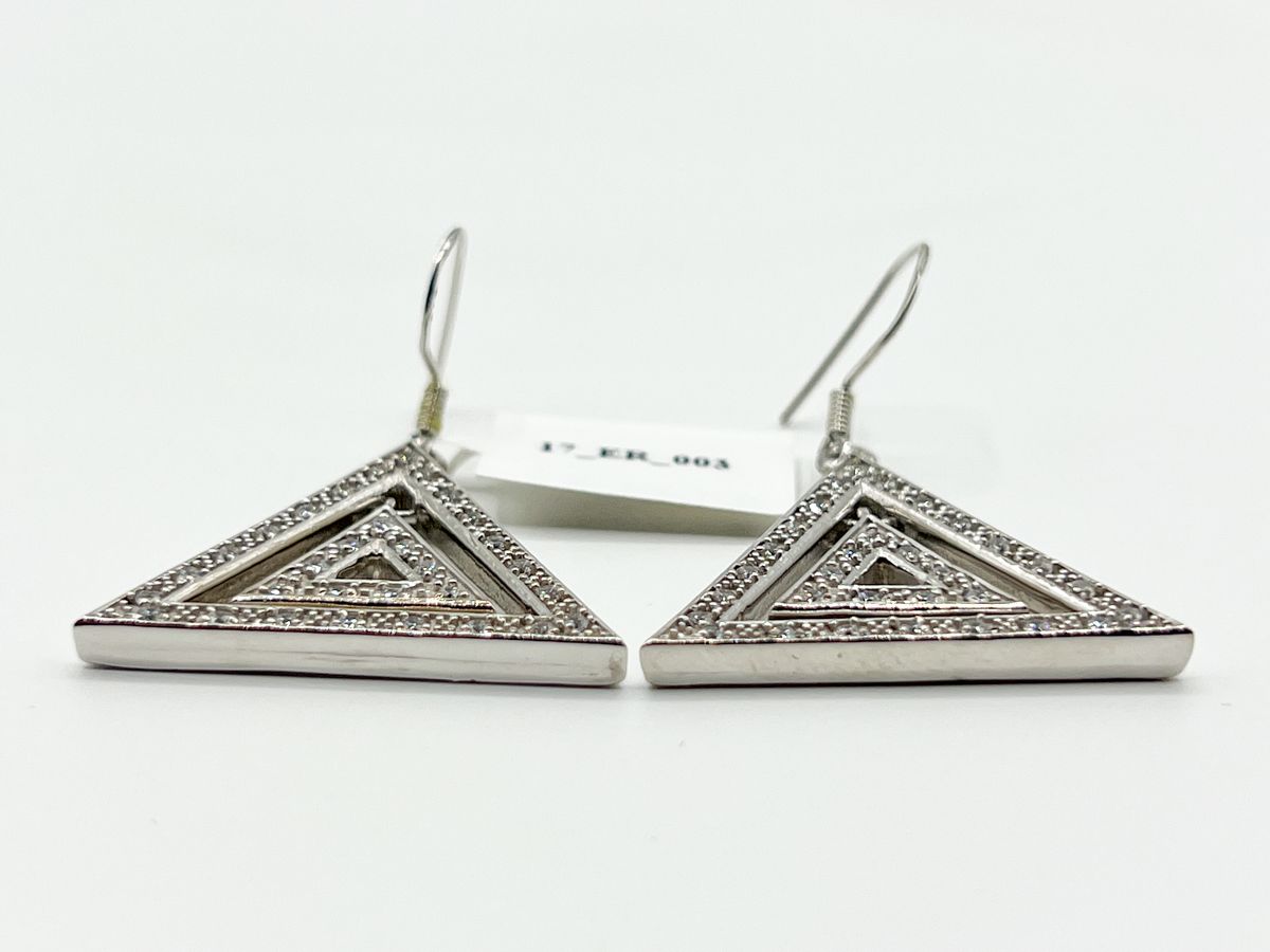 Delta Dangling Pyramid Earrings