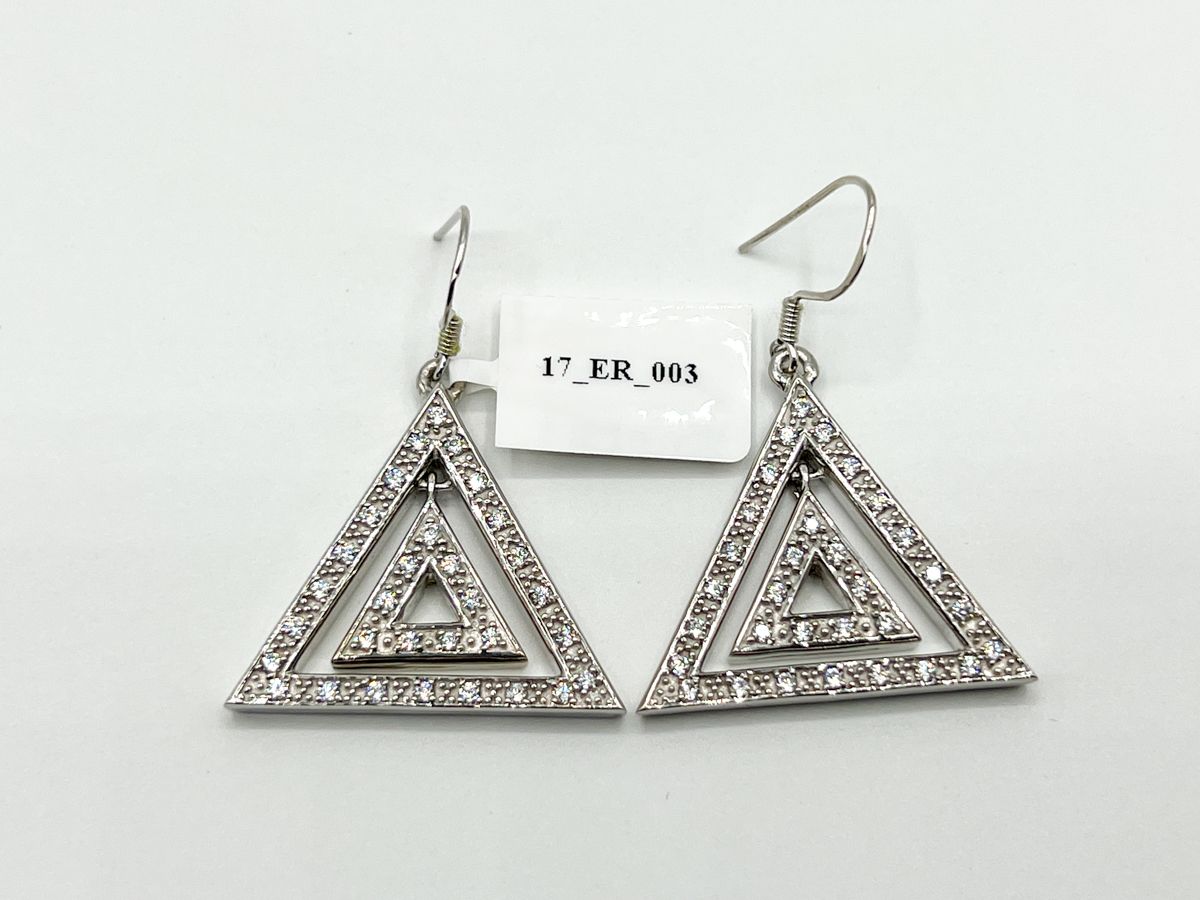 Delta Dangling Pyramid Earrings