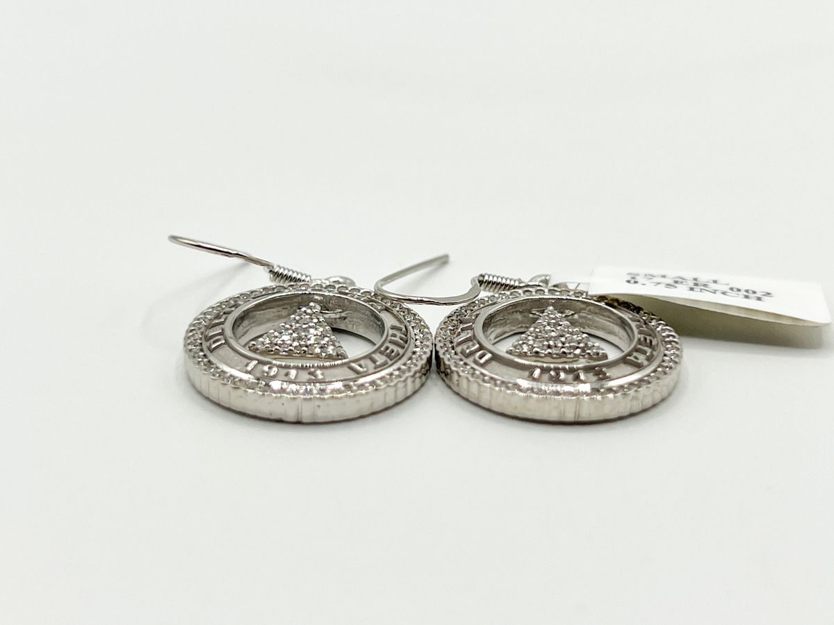 Delta Encircled Dangling Delta Earrings