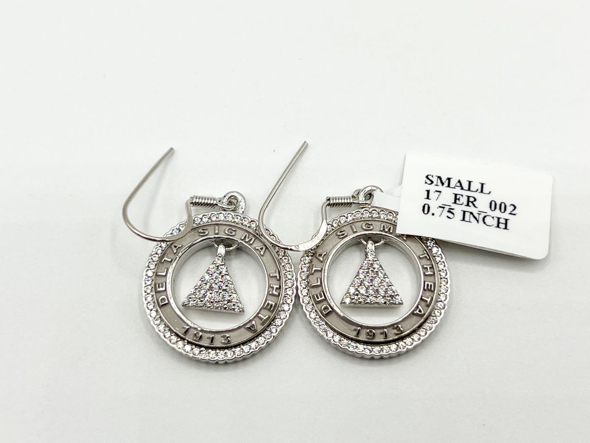 Delta Encircled Dangling Delta Earrings