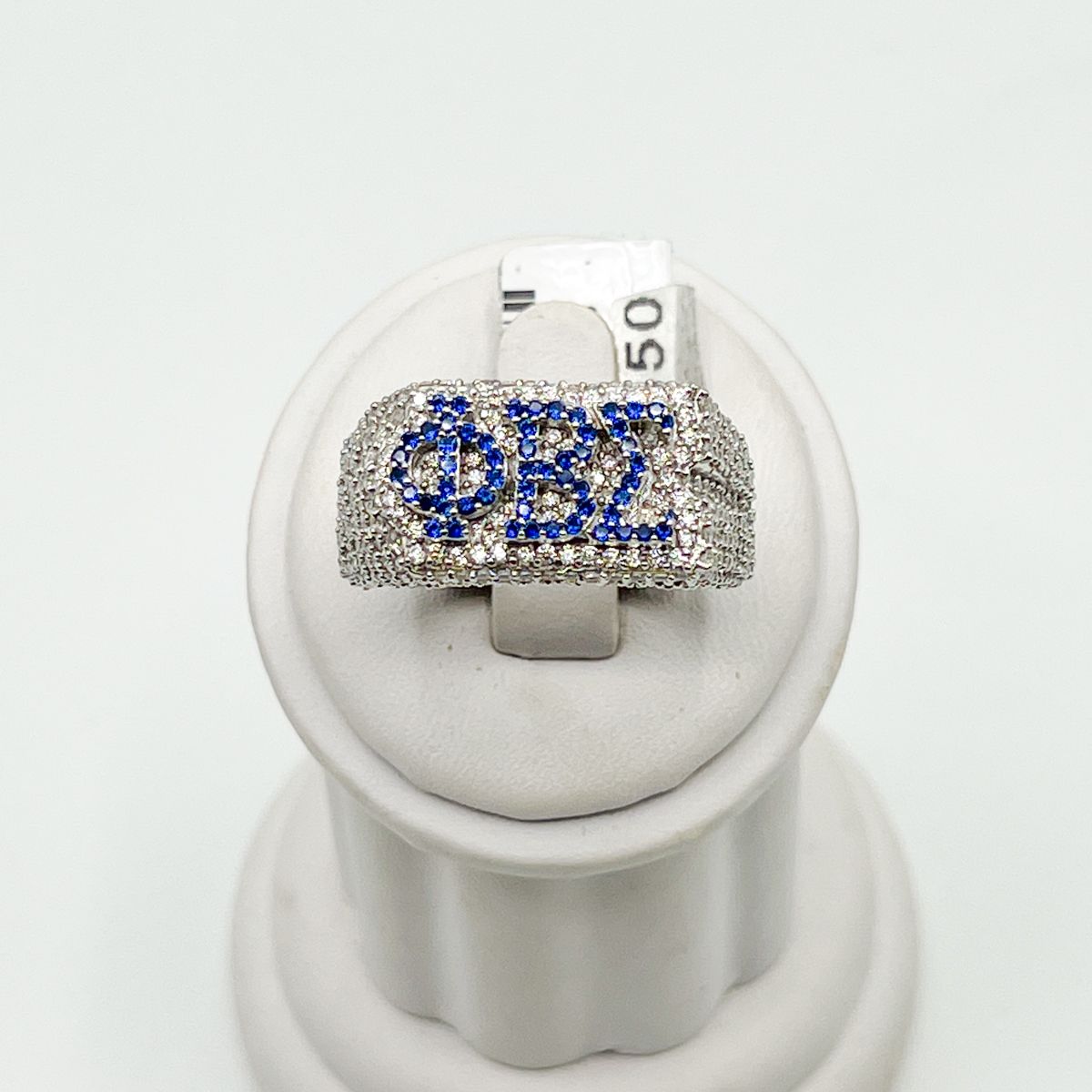 Blue Stone Encrusted ΦΒΣ Ring