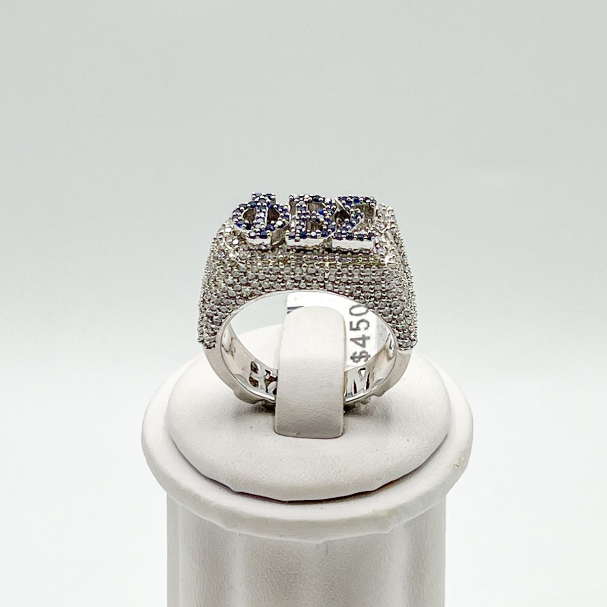 Blue Stone Encrusted ΦΒΣ Ring
