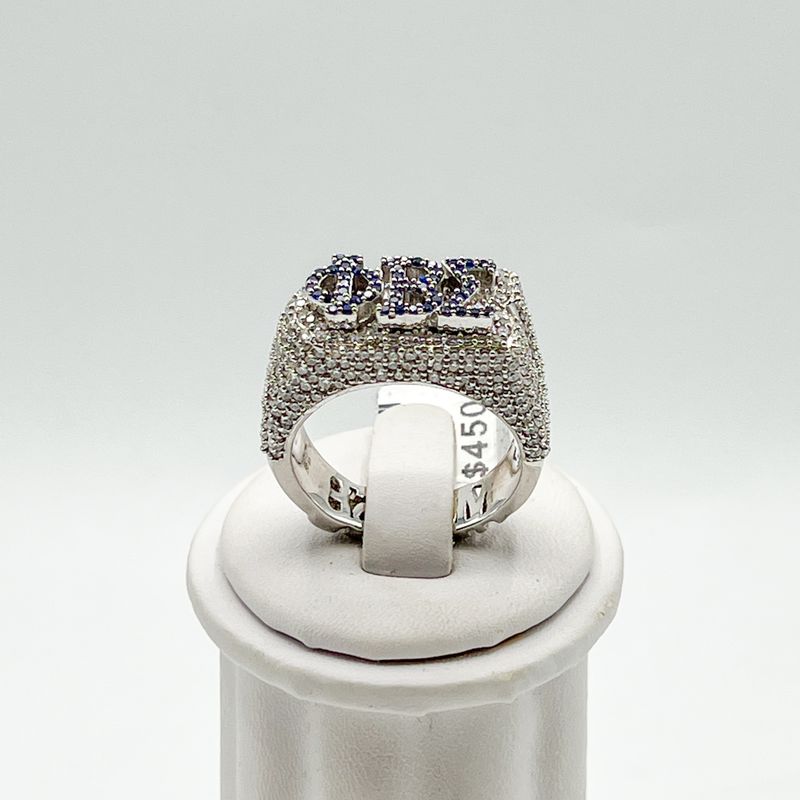 Blue Stone Encrusted ΦΒΣ Ring