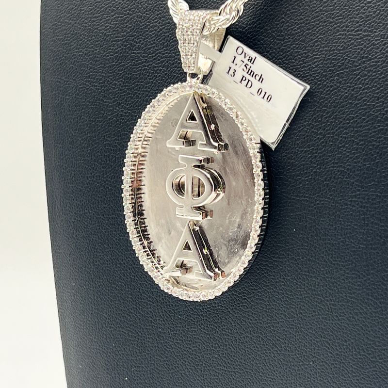 Alpha Oval Cartouche Pendant