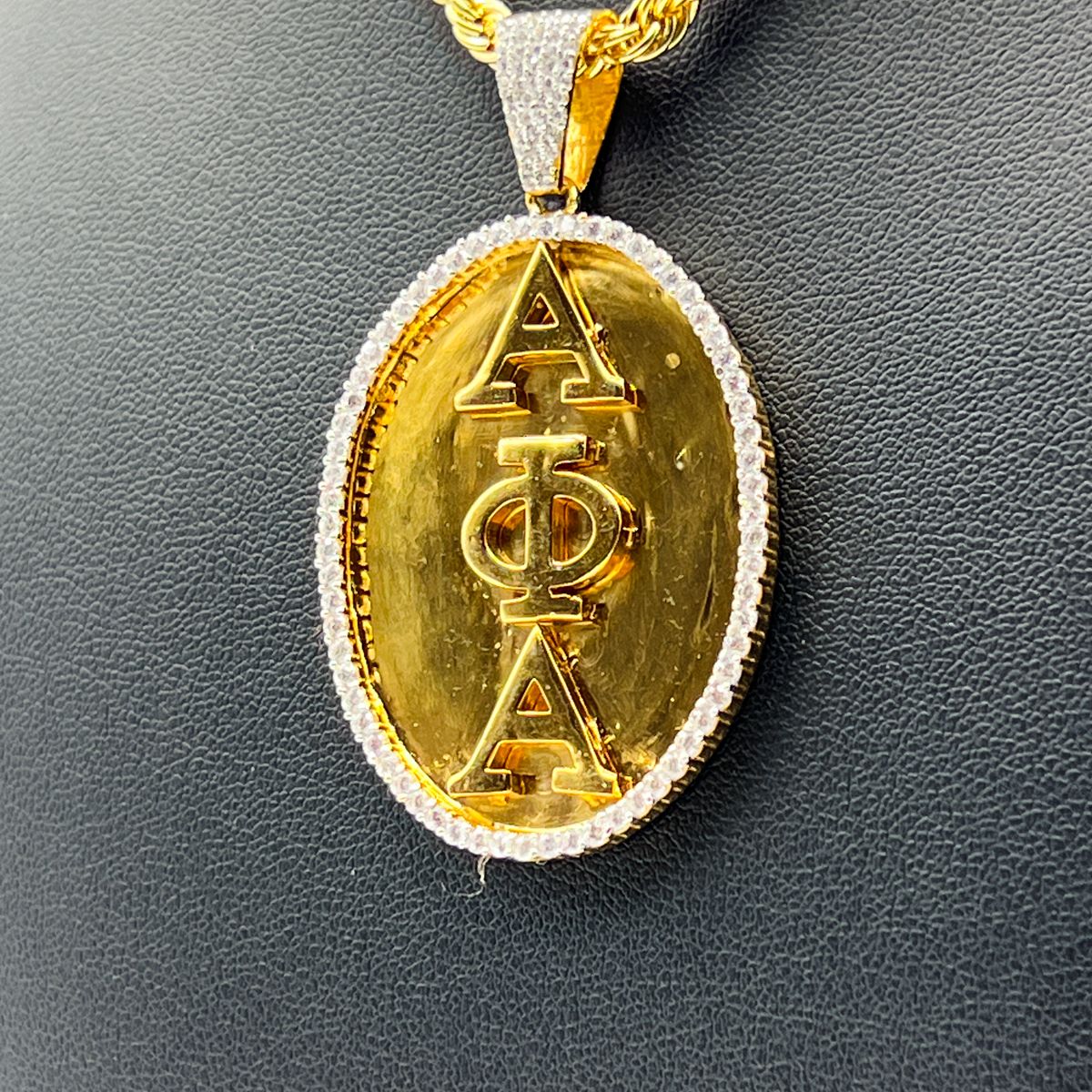 Alpha Oval Cartouche Pendant