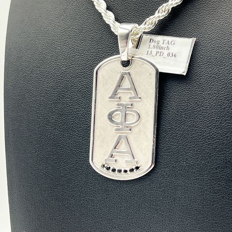 Alpha AΦA Dog Tag Pendant