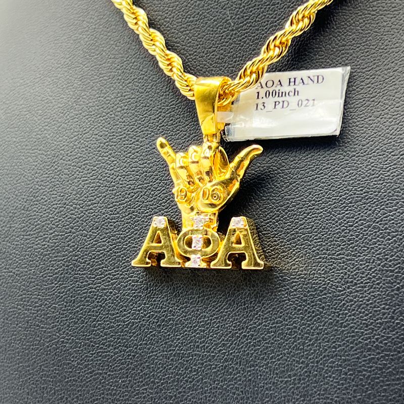 Alpha Hand AΦA Pendant