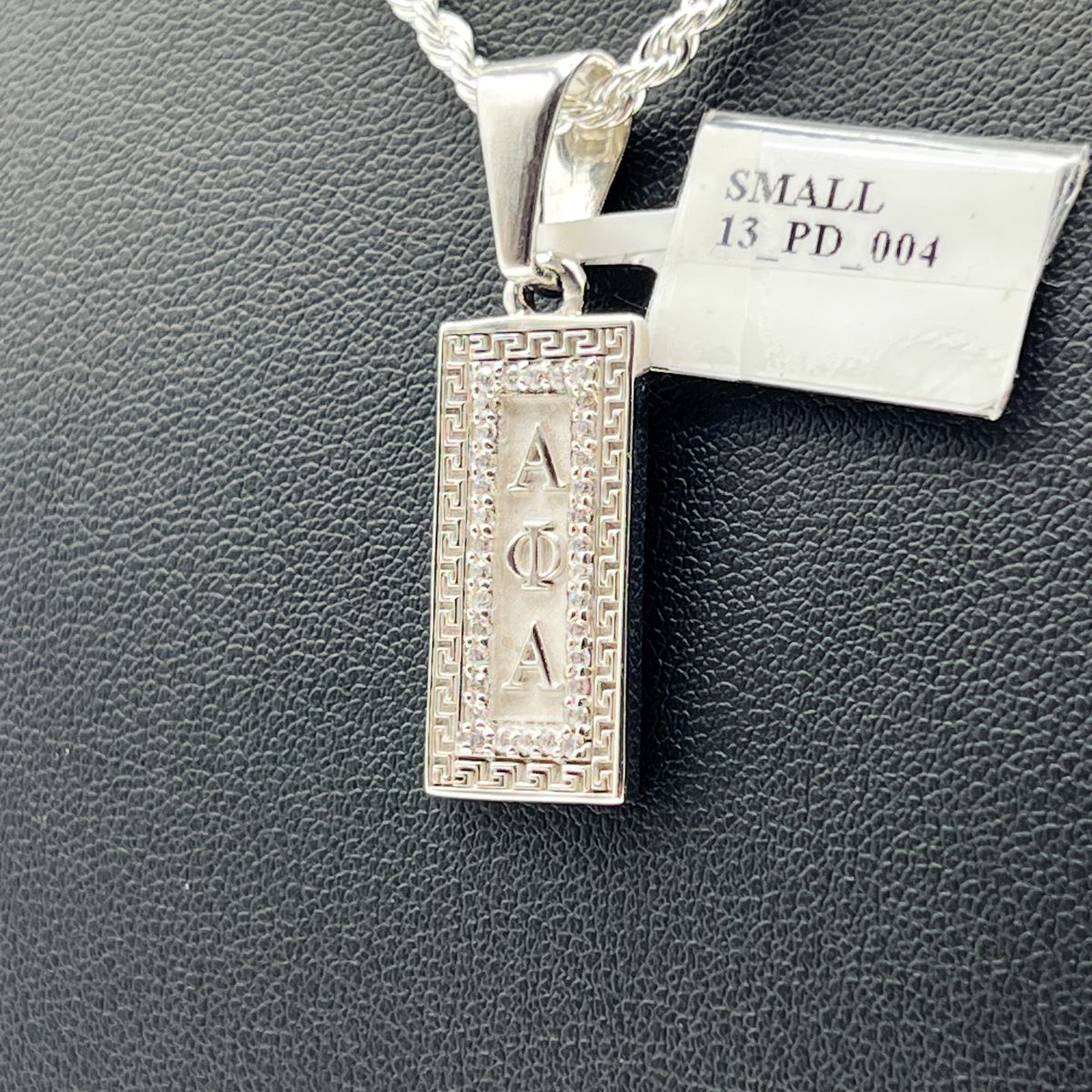 Alpha Vertical Cartouche Pendant Alpha Vertical Cartouche Pendant