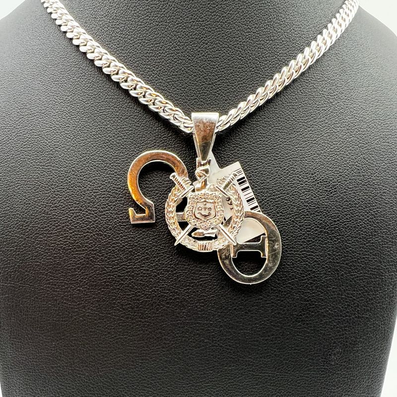 Open Diagonal Chapter Pendant