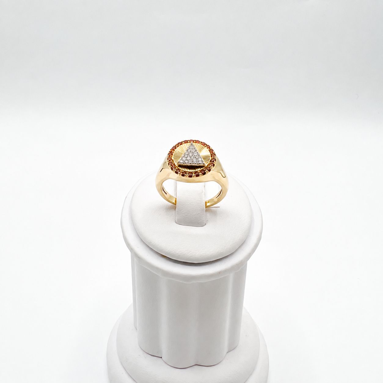The Raised Pyramid Round Delta Sigma Theta Ring